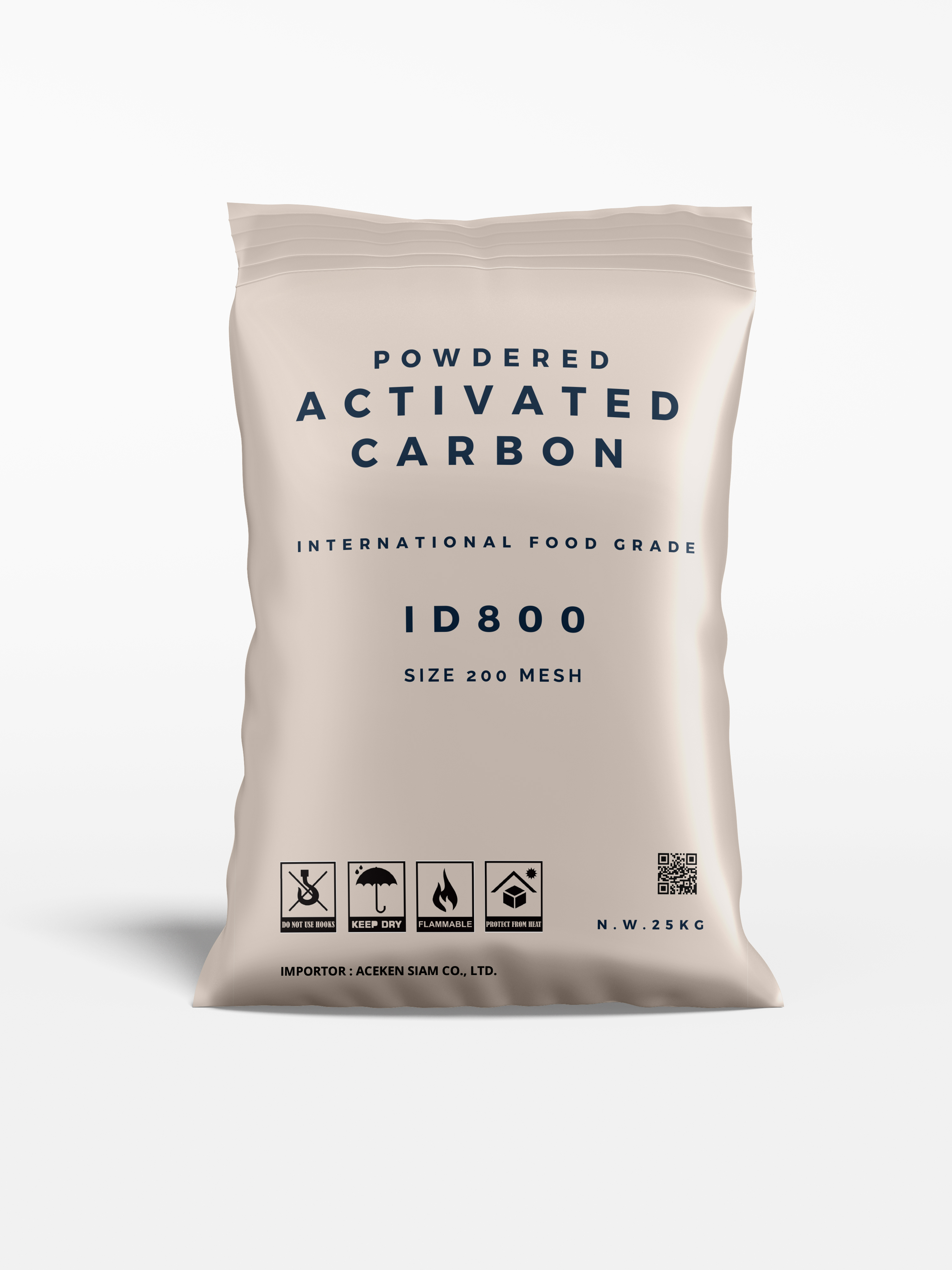 Powdered Activated Carbon ID800 size 200 mesh International Food Grade